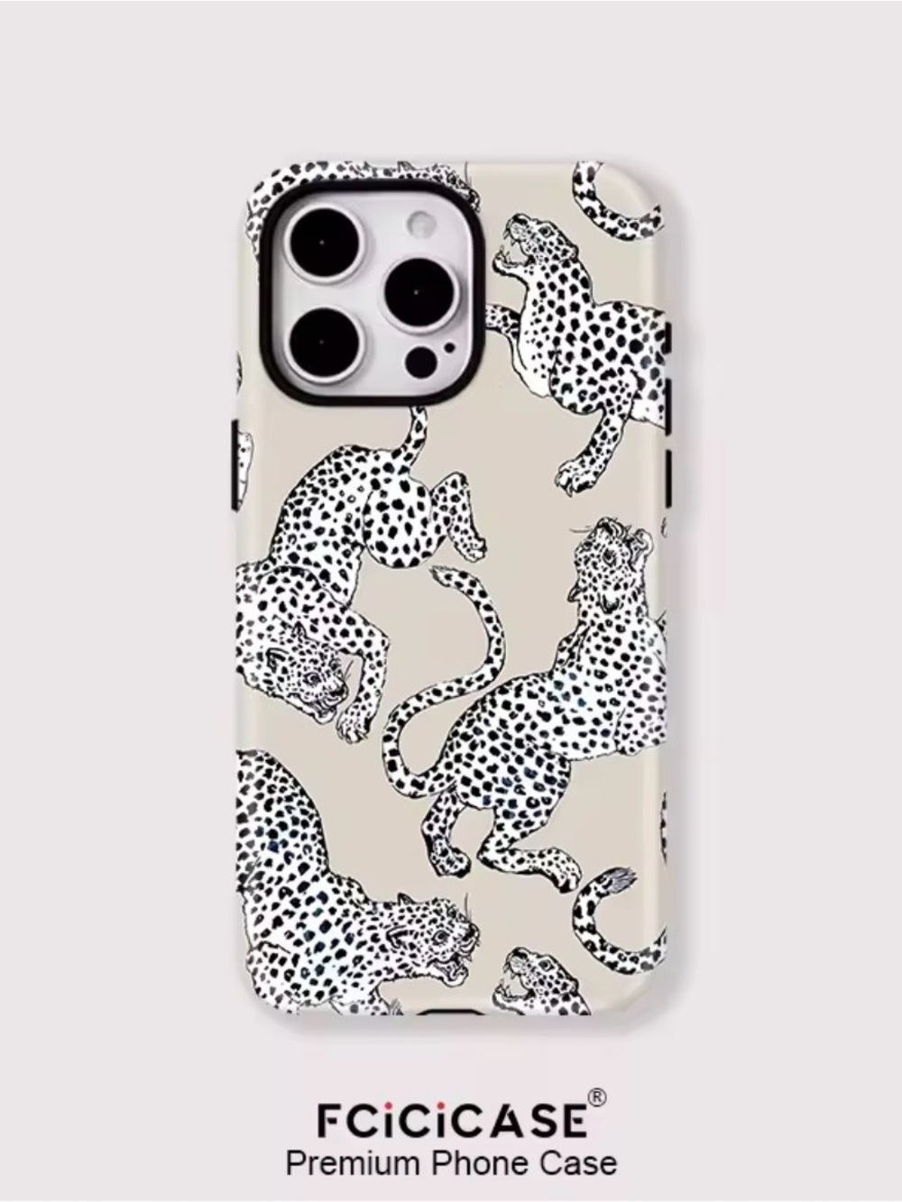 Beige Leopard Print iPhone 16 pro Case